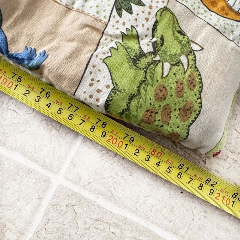 Vintage Dinoland Twin Reversible 7 pc Comforter Sheet Set 2002 Dinosaur 82 x 64